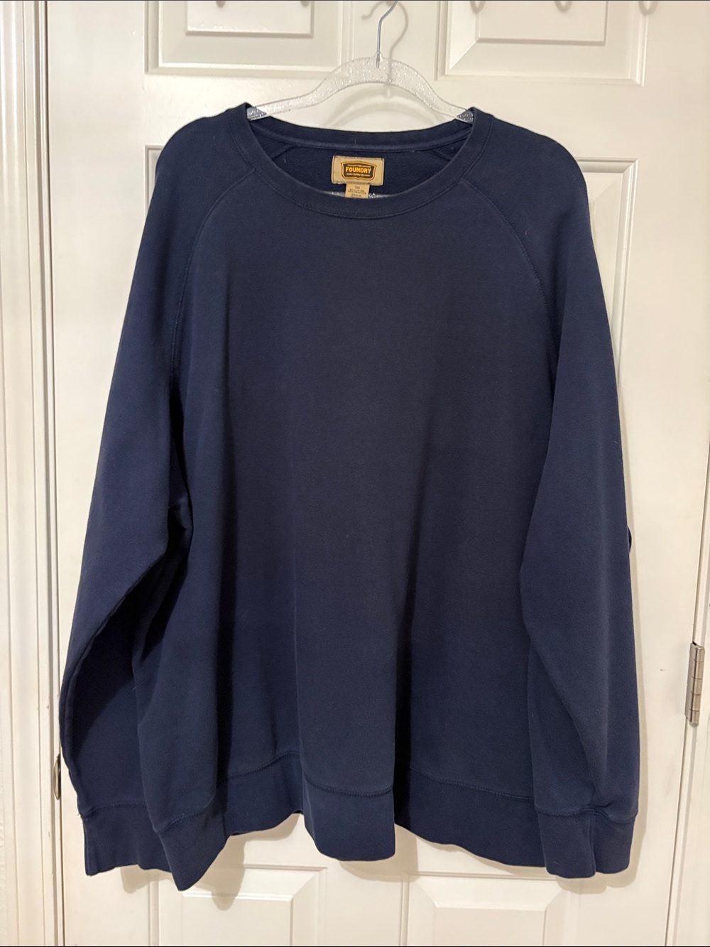 Men’s Big and Tall Crew Neck Sweatshirt Size 3XL Navy Blue